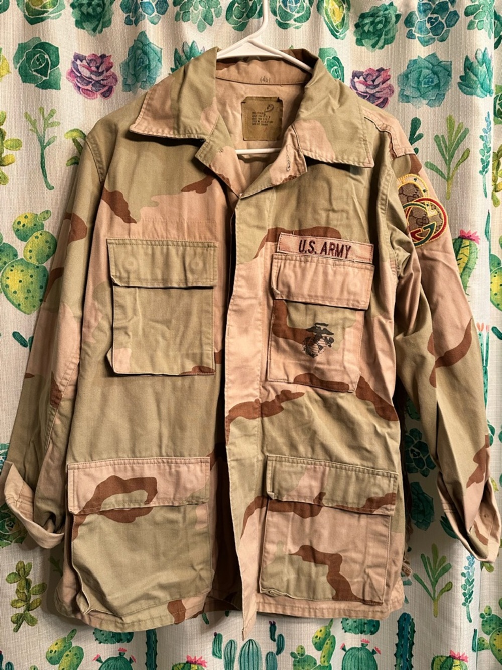 US Army Desert Camouflage Field Jacket with Fringe